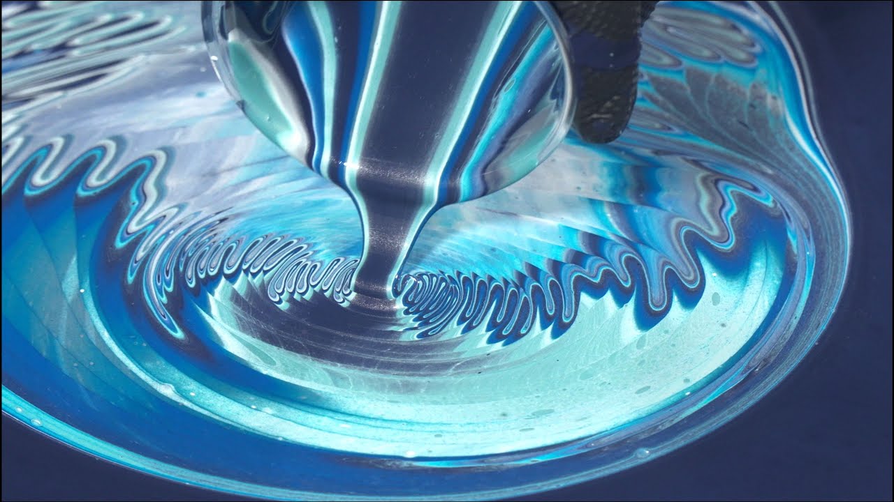 When Doves Fly 🕊 Gorgeous Acrylic Wandering Straight Pour Featuring Iridescent Stainless Steel! WOW!