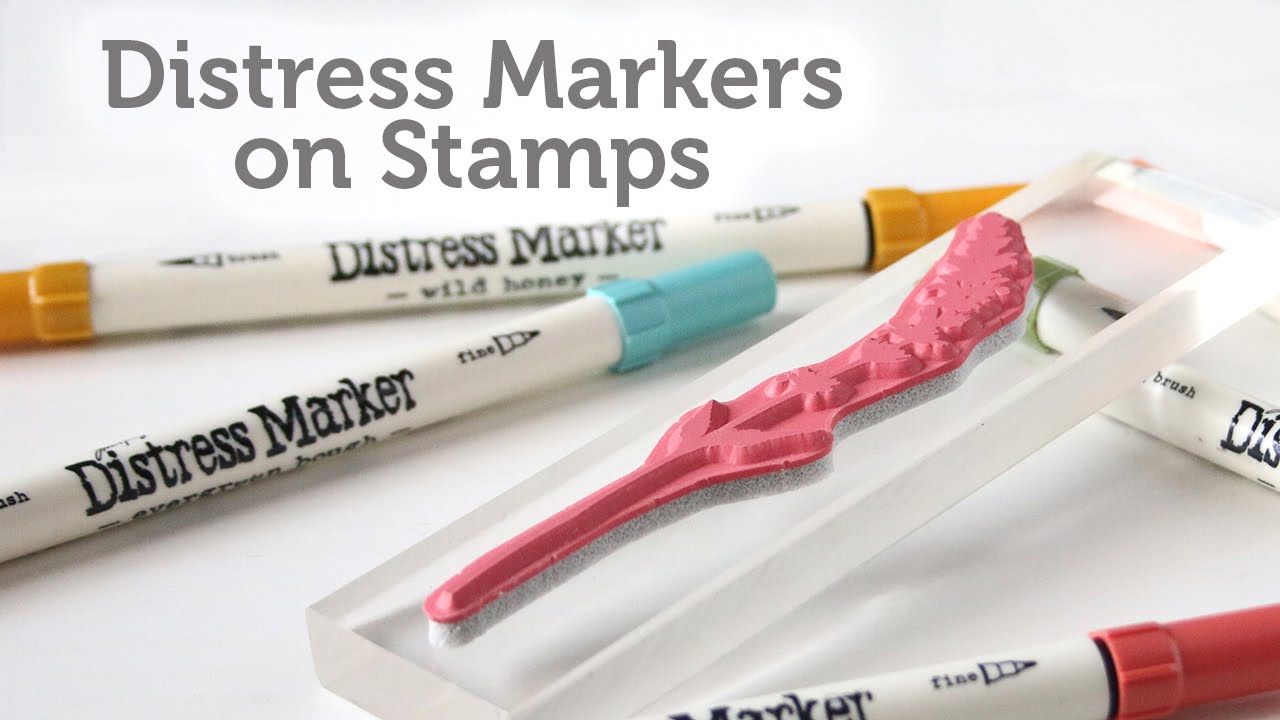 Card Making and Paper Crafting How To: Using Distress Markers on Stamps