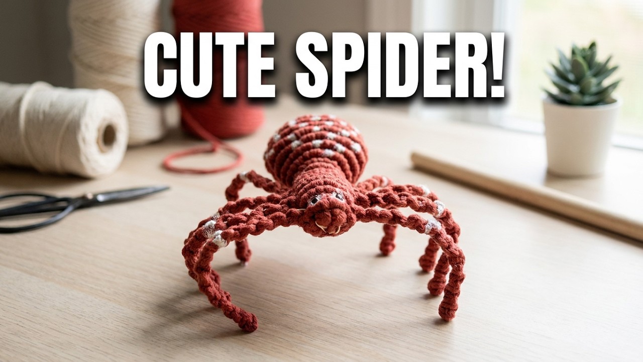 DIY Macrame Spider Tutorial: How to Create a Cute and Easy Decoration for Your Home!!