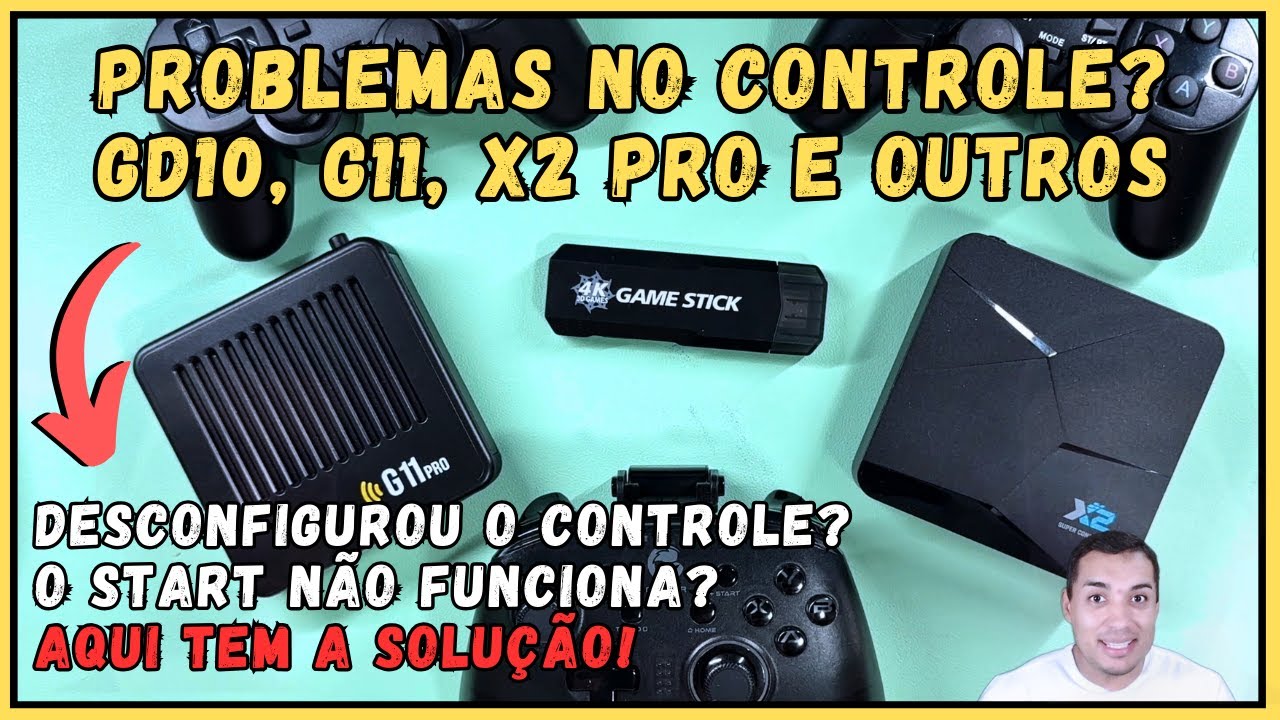 COMO CORRIGIR PROBLEMAS DO CONTROLE DO GAME STICK GD10 OU GAME BOX G11, SUPER CONSOLE X2 PRO E ETC