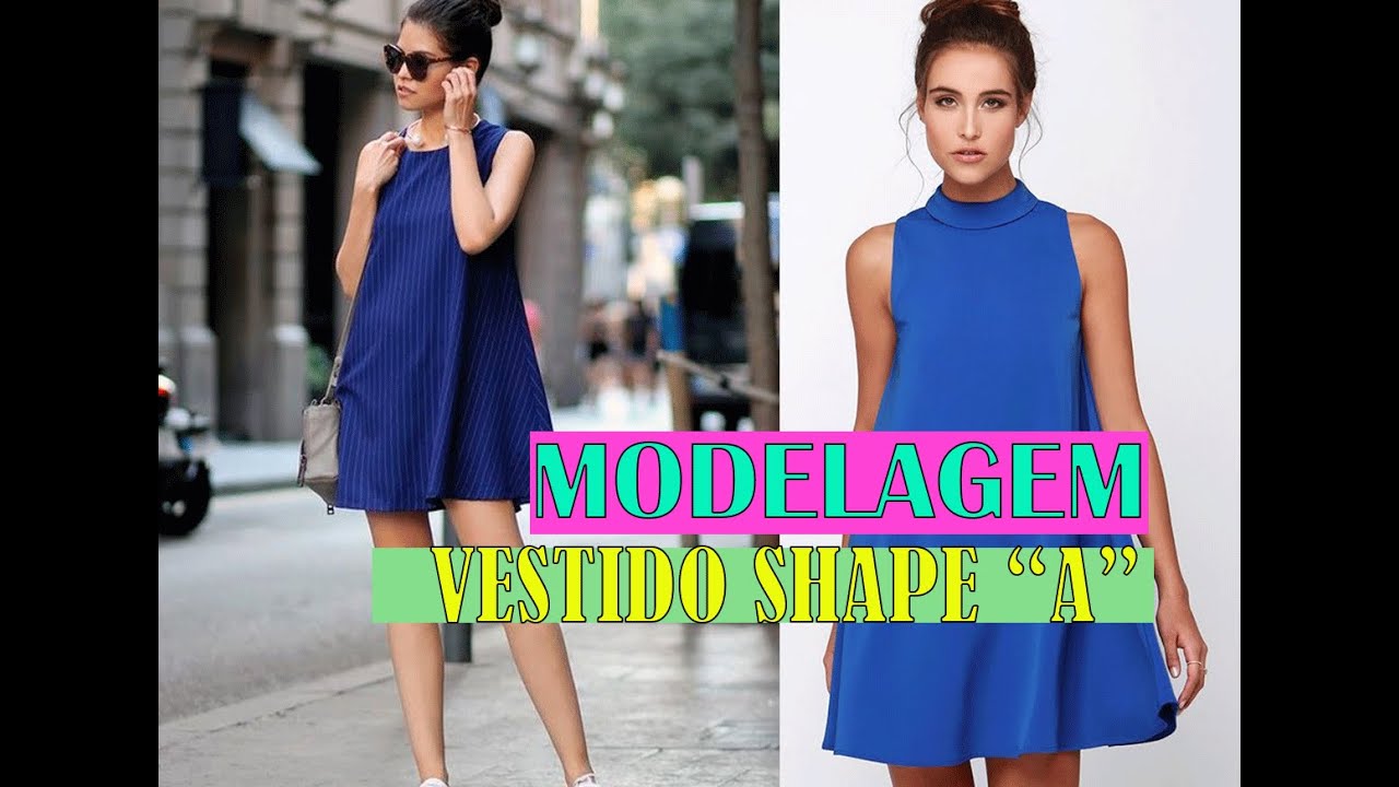 📐 MODELAGEM VESTIDO REGATA EVASÊ - SHAPE EM 
