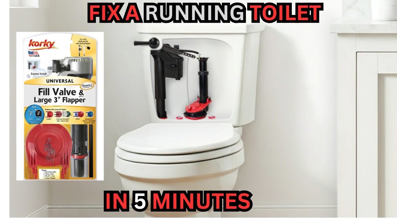 Fix a Running Toilet in 5 Minutes! (Easy DIY Korky Fill Valve Install)