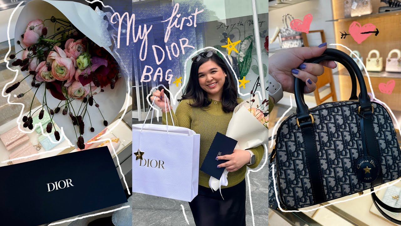 My NEW ☆ Dior Medium D-Vibe Bowling Bag ☆ | review + what's in my bag