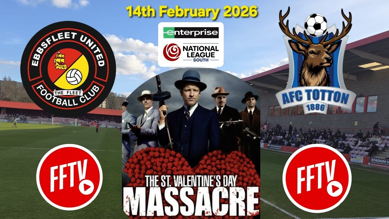Valentine's Day Massacre - Ebbsfleet United v AFC Totton Goals + Highlights Vlog 4-0 14th February