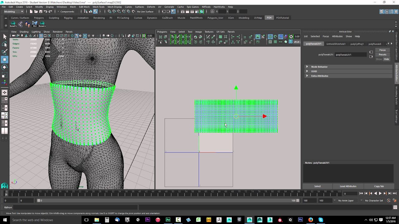 13 - (Maya Workflow) UV Mapping the Simple Corset