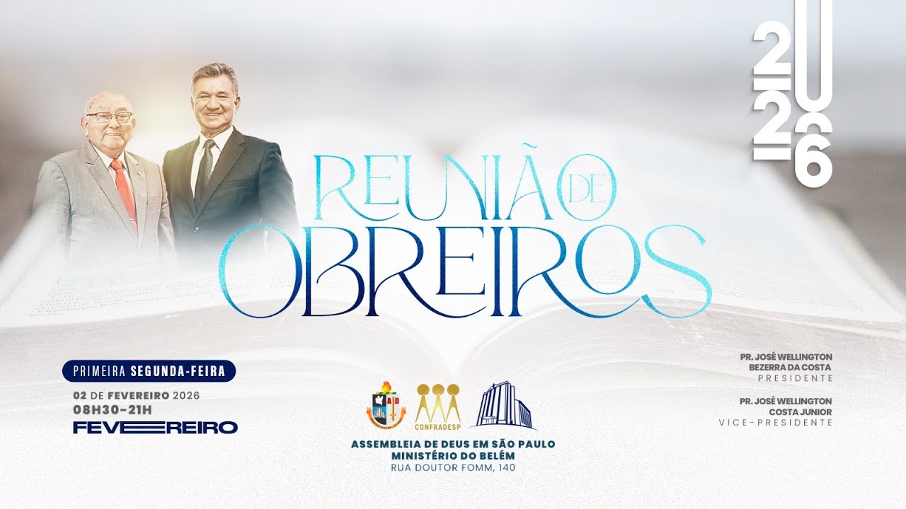 REUNIÃO DE OBREIROS | 02/02/2026| MANHÃ | TV AD BELÉM