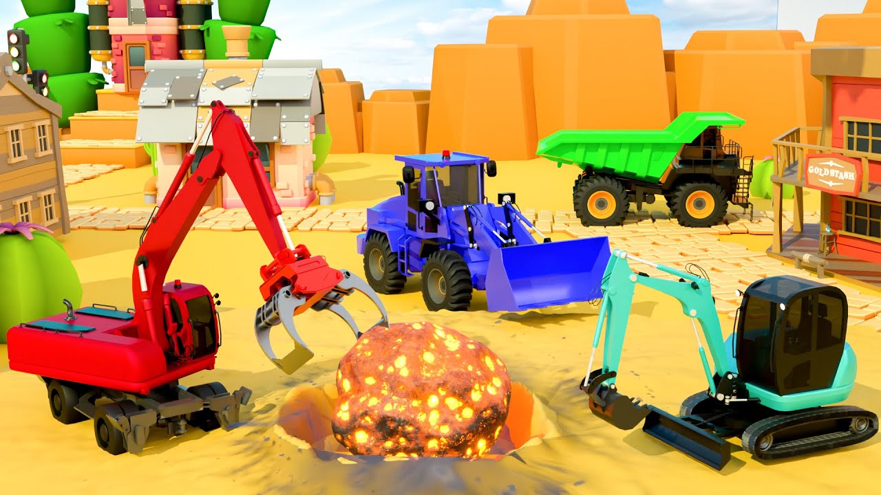 Mini Excavator & Excavator Clean Meteor Crash Site! 🚜💥 | Construction Simulator