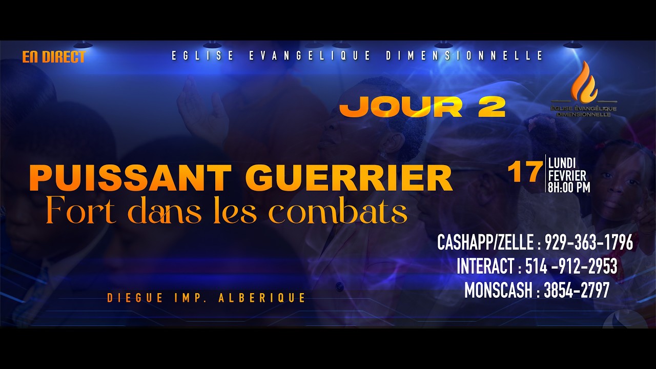 JEÛNE - 3 JOURS | MARDI 17 FEVRIER 2026 EGLISE EVANGELIQUE DIMENSIONNELLE