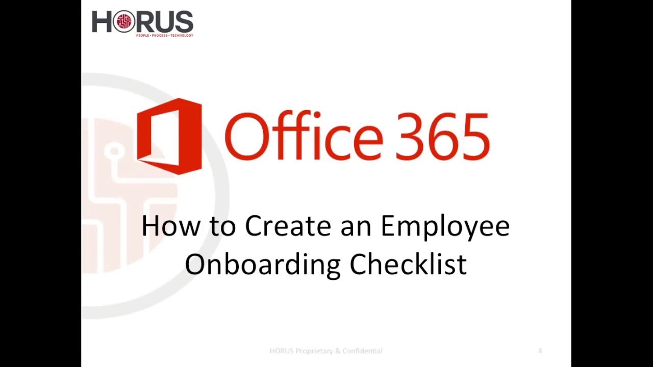 Employee On-Boarding Checklist Using Office 365 and SharePoint