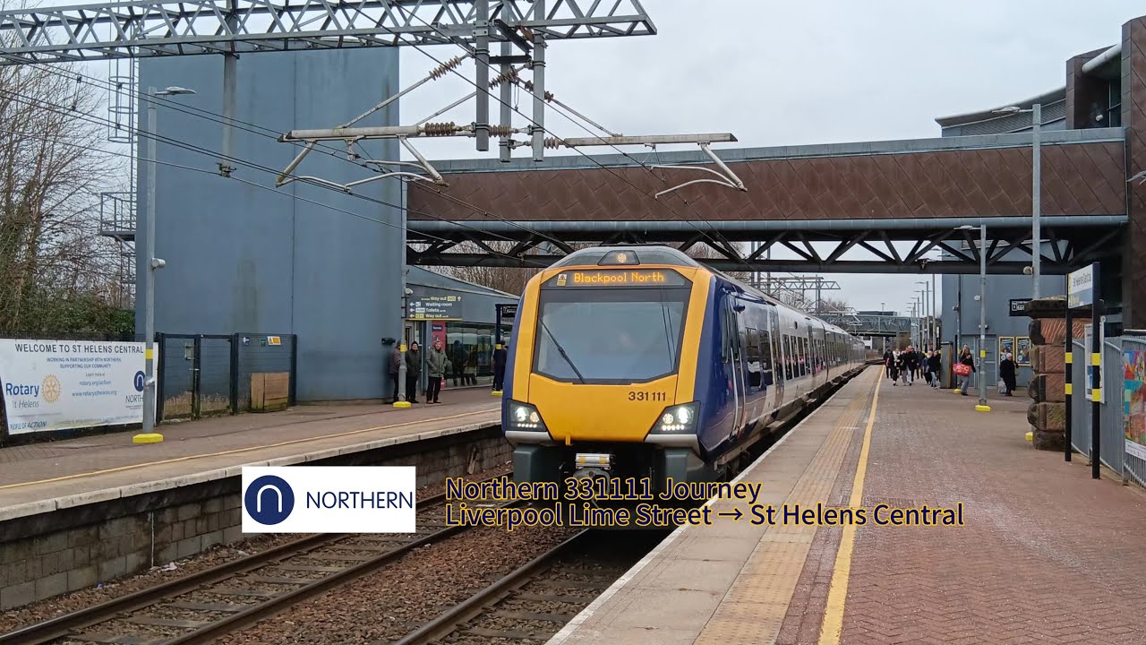 Northern class 331111 journey from Liverpool Lime Street to St Helens Central 🚆