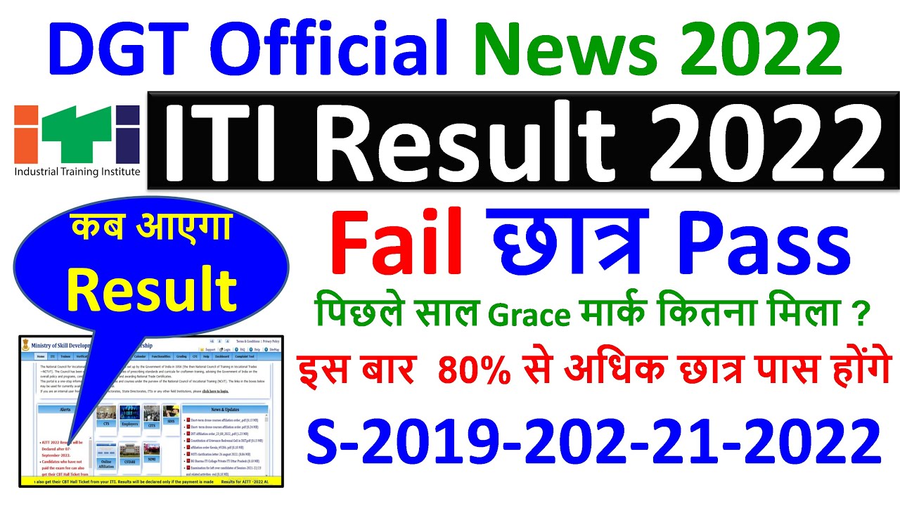 ITI Fail छात्र Pass Result 2022, ITI Result 2022, ITI Grace Mark Result 2022, ITI Latest News 2022