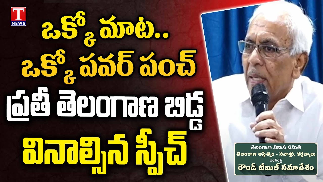 Nandini Sidda Reddy Power Speech On Telangana Emotions | Fire on Andhra Media | T News