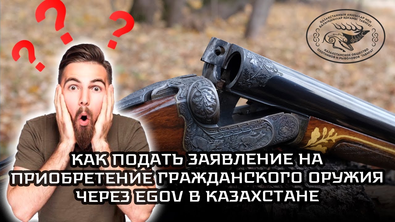 Как подать заявление на приобретение гражданского оружия через Egov в Казахстане