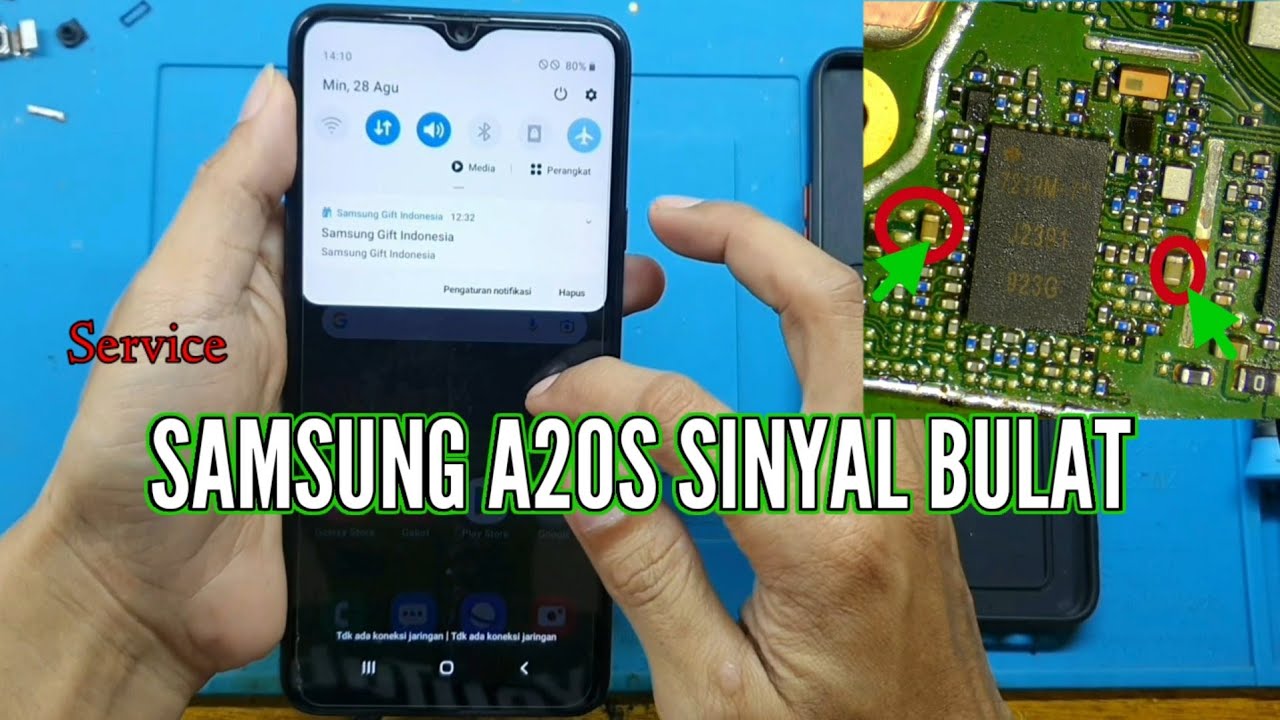 samsung a20s no signal ways ‼️ Service samsung A20s sinyal bulat dan keluar mode terbang tipis