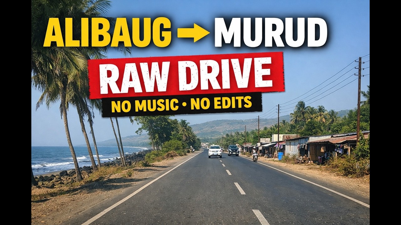 Alibaug to Murud Road Trip (No Music, No Cuts) | Pure Driving Experience Maharashtra