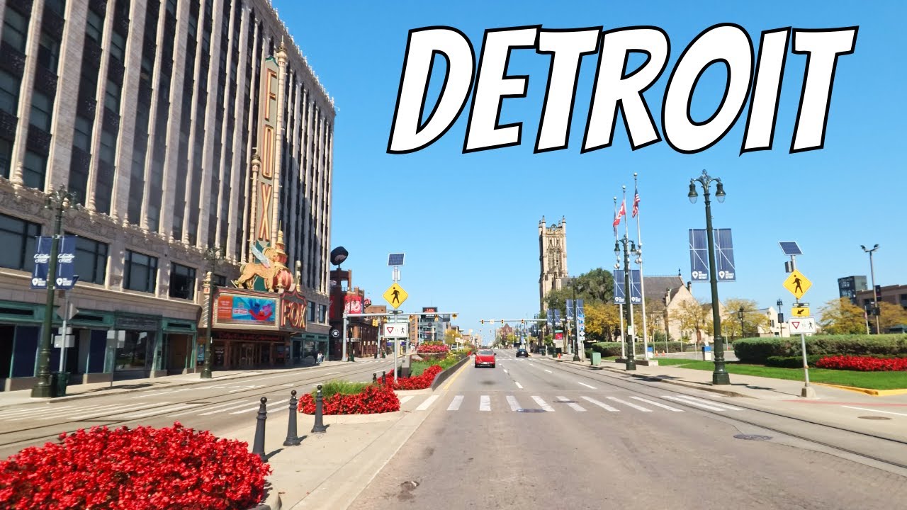 Detroit, Michigan! No talking drive through the Detroit Metro area.