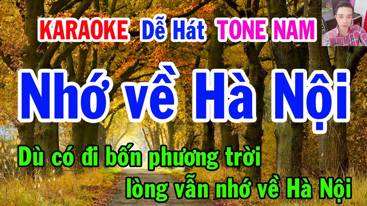 Karaoke  Nhớ Về Hà Nội  Tone Nam  Nhạc Sống  gia huy karaoke