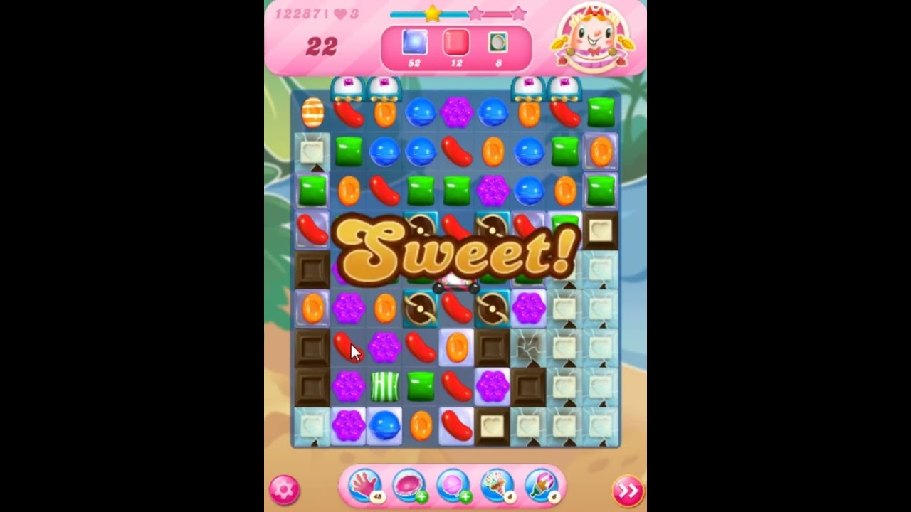 Gameplay Candy Crush Saga Level 12287 Get 3 Stars, 32 Moves Completed, No Boosters