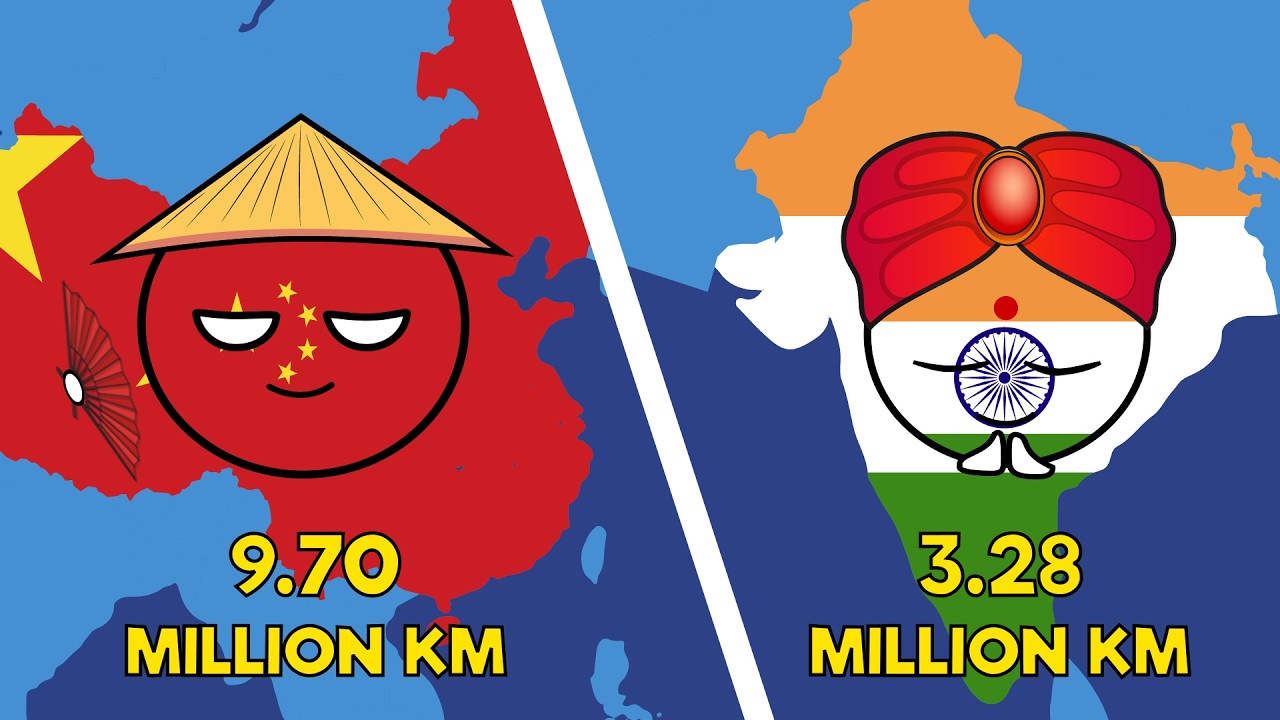 Top 10 Largest Countries in the World | Countryballs