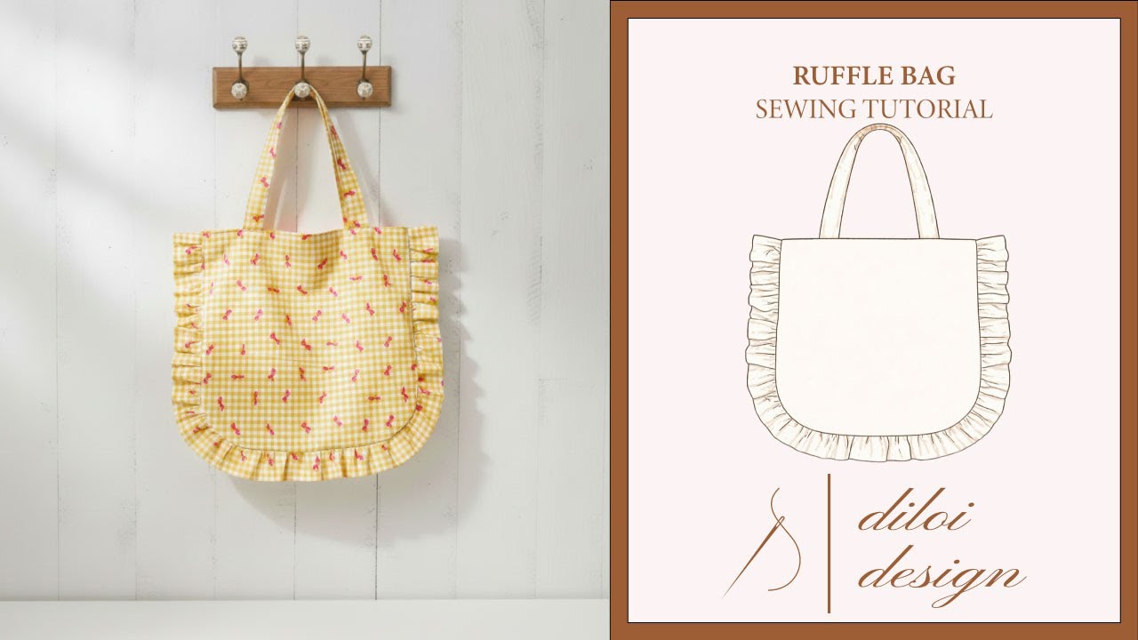 How to Sew a Ruffle Bag | Step-by-Step Sewing Tutorial (Multi-language Subtitles: TR/EN/DE/FR)