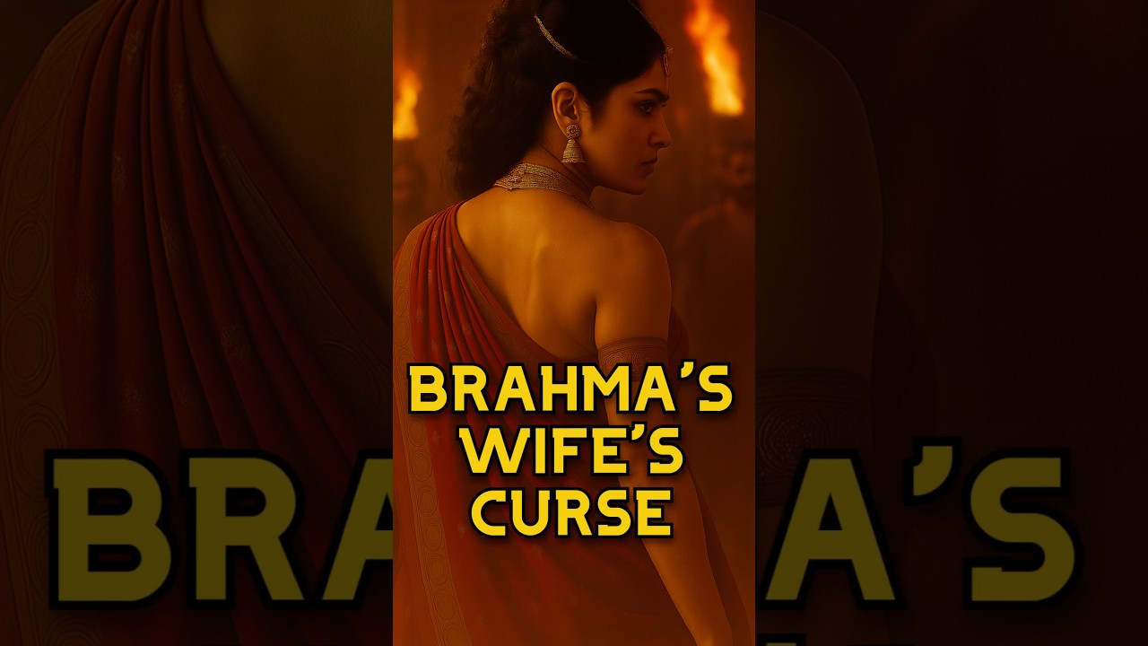 Why Brahma&rsquo;s wife cursed the Trimurti and other Gods ? #shortsfeed #indianmythology