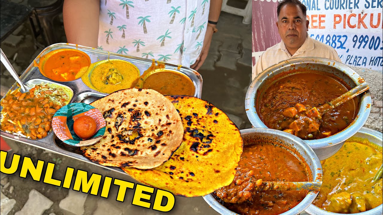 अब खाओ लपेट लपेट के। Unlimited Thali in 120/- Rs। Faridabad street food India