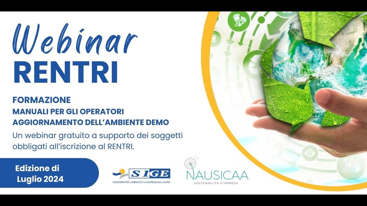 Webinar RENTRI: aspetti tecnico operativi, gli ultimi aggiornamenti