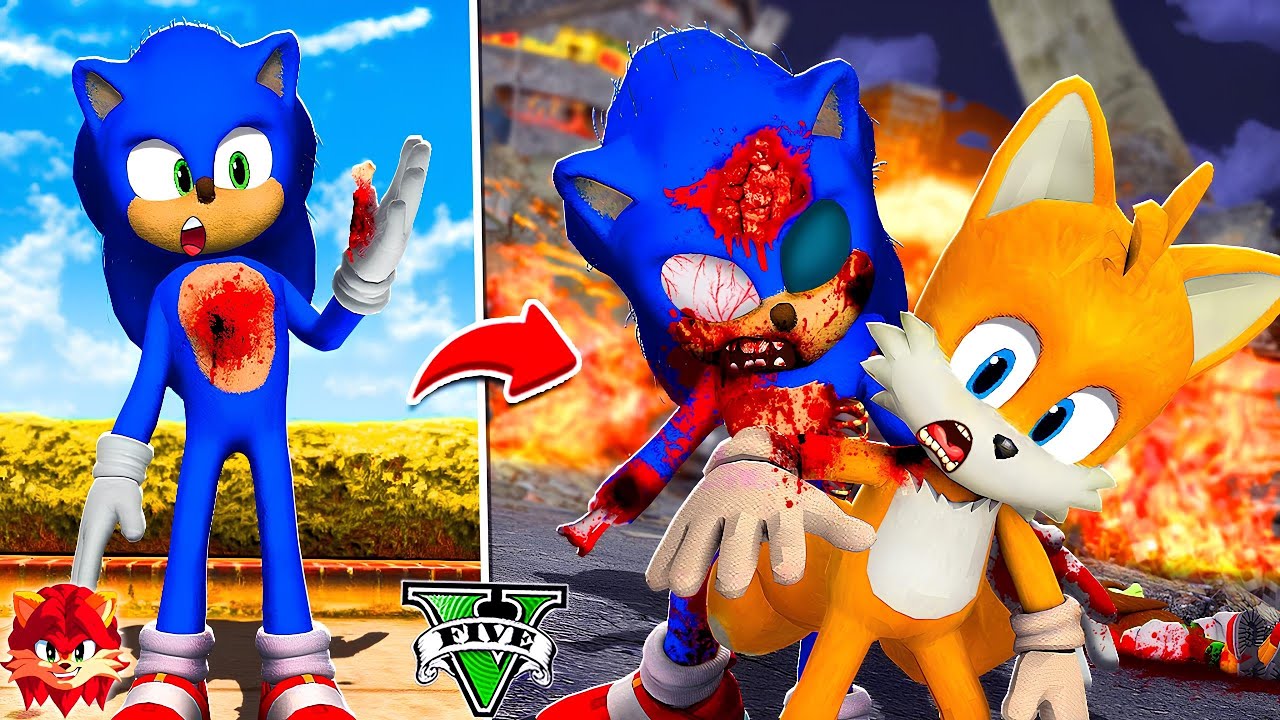 ကျနော် Zombie ဖြစ်ပြီး Sonic သူငယ်ချင်းတွေကိုစားမိခဲ့တယ် | Zombie Sonic in GTA V | SMART On Live