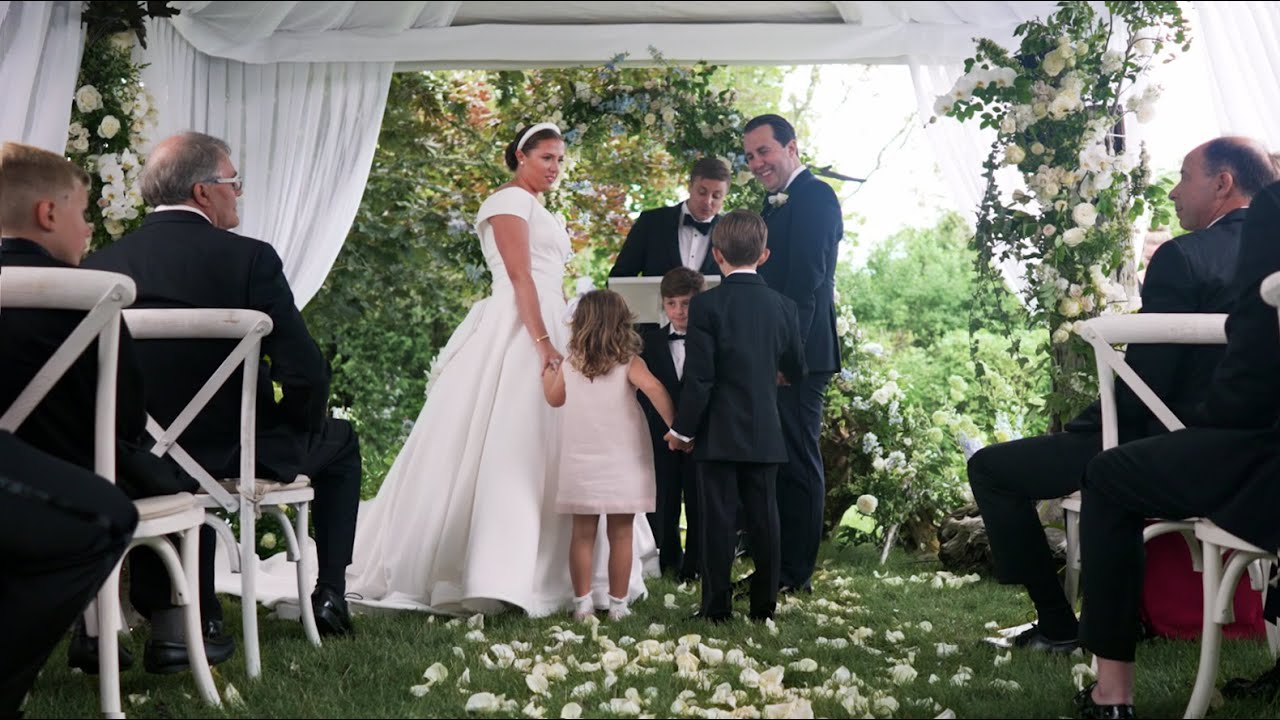 Blended Family Wedding on Cape Cod with Lush Florals
