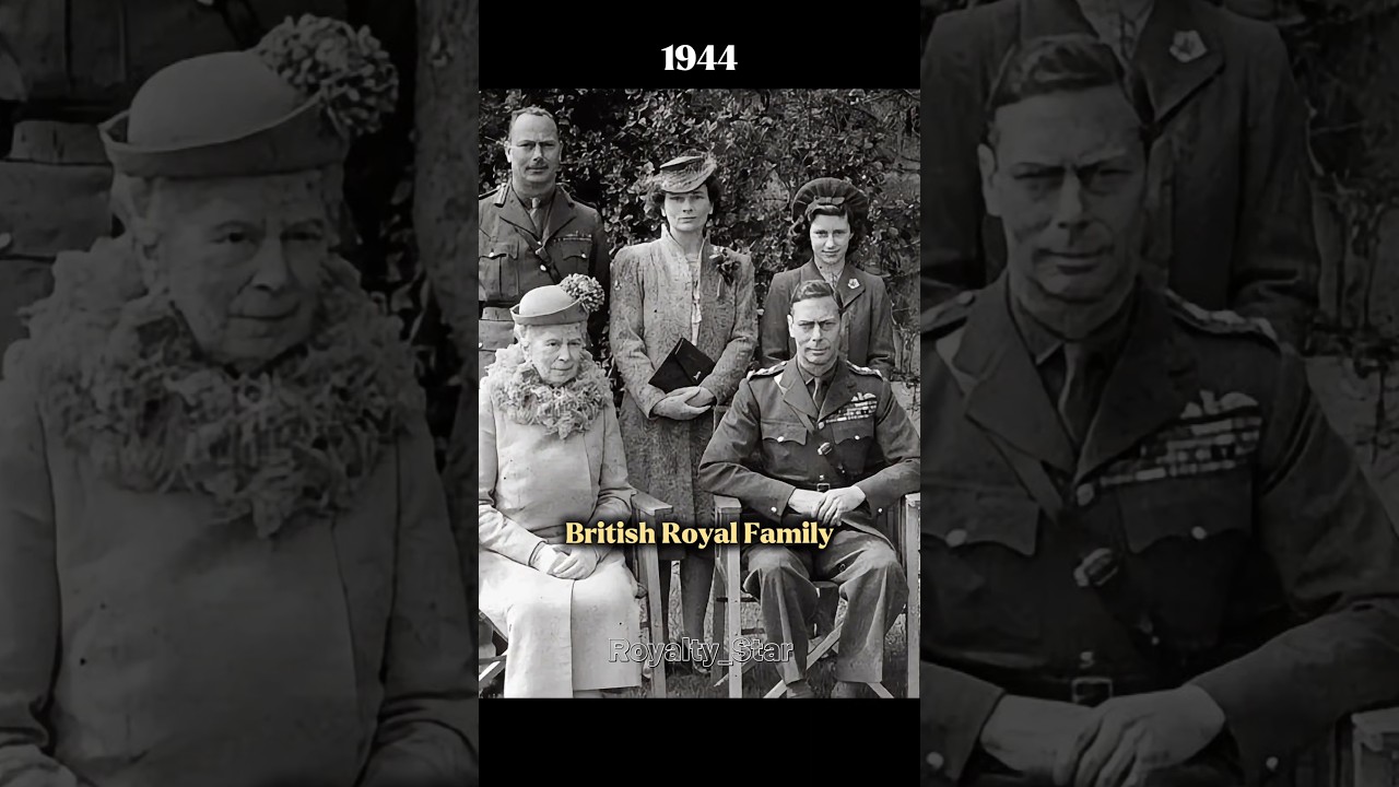 British Royal Family in 1944 vs now | British Royal History #royalfamily #history #shortsfeed #viral