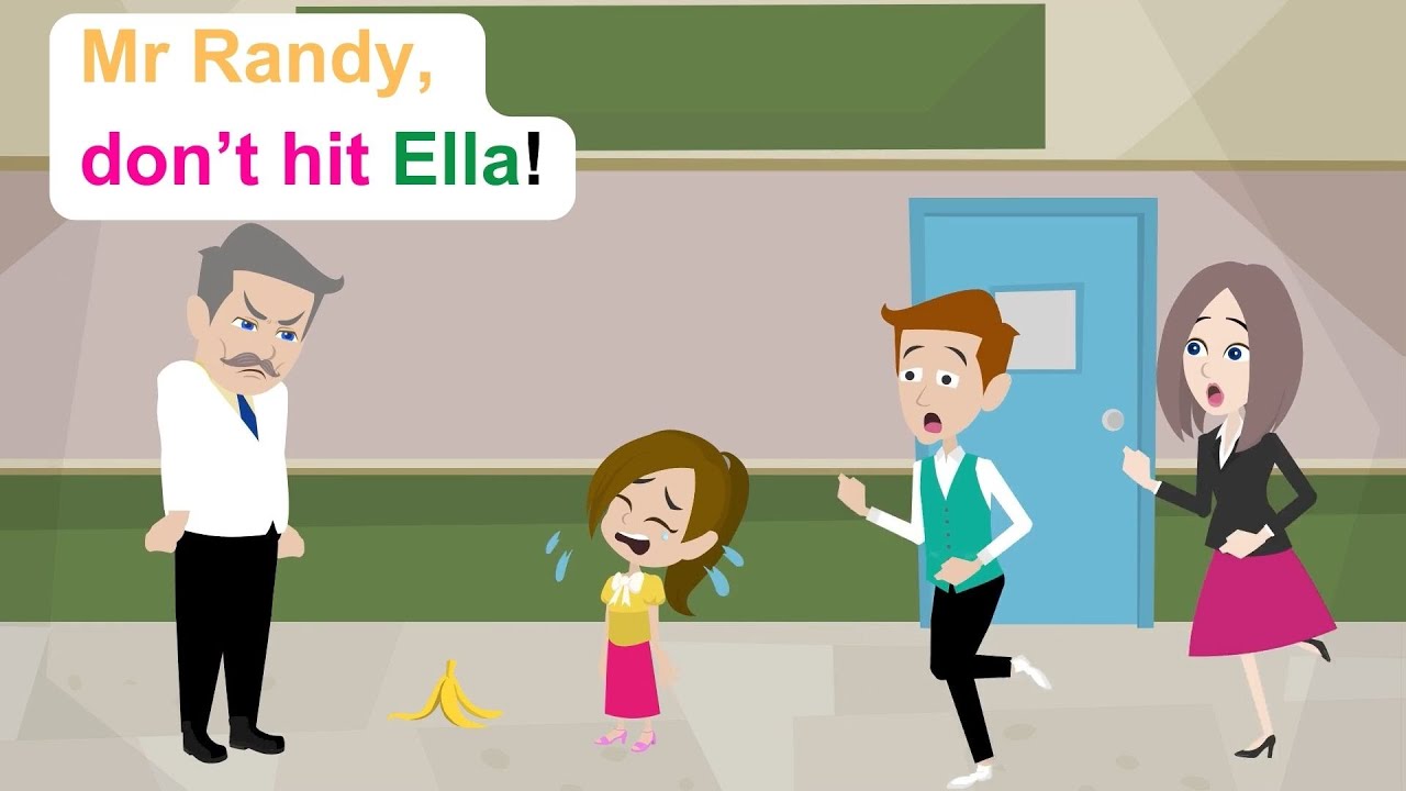 Mr Randy hit Ella - English Funny Animated Story - Ella English