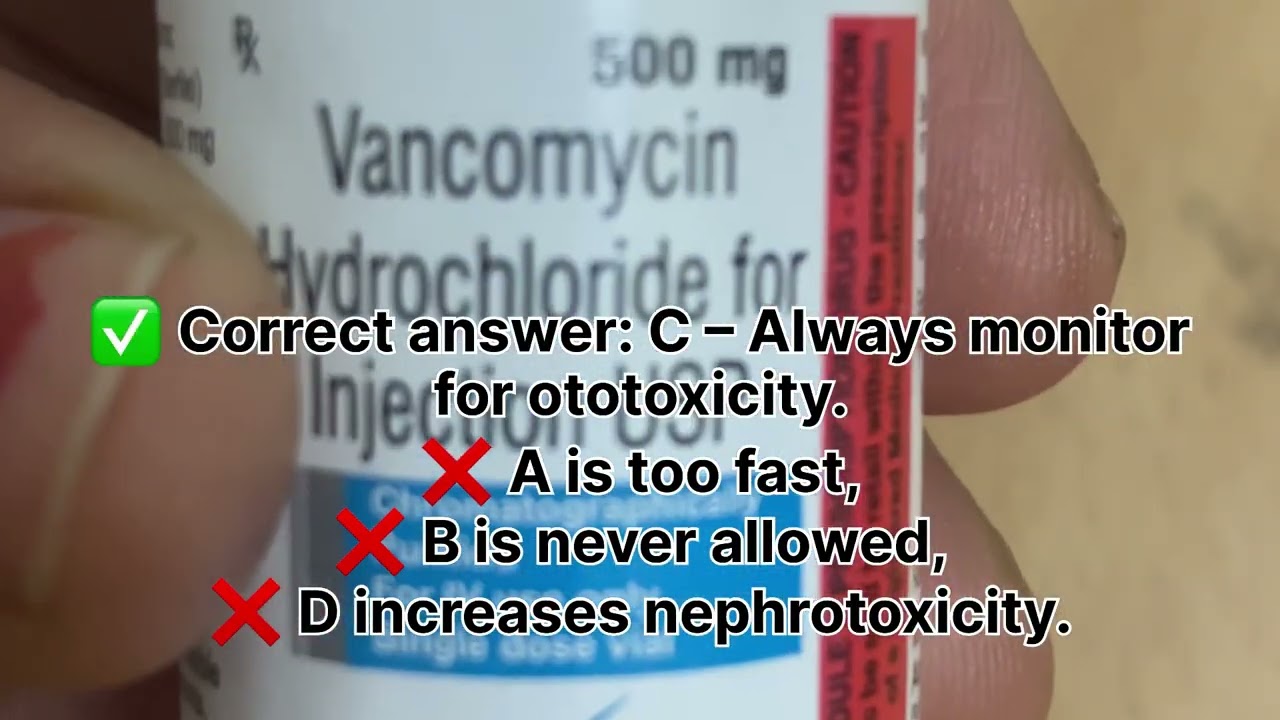 Vancomycin Nursing Care | NCLEX Pharmacology Quick Review