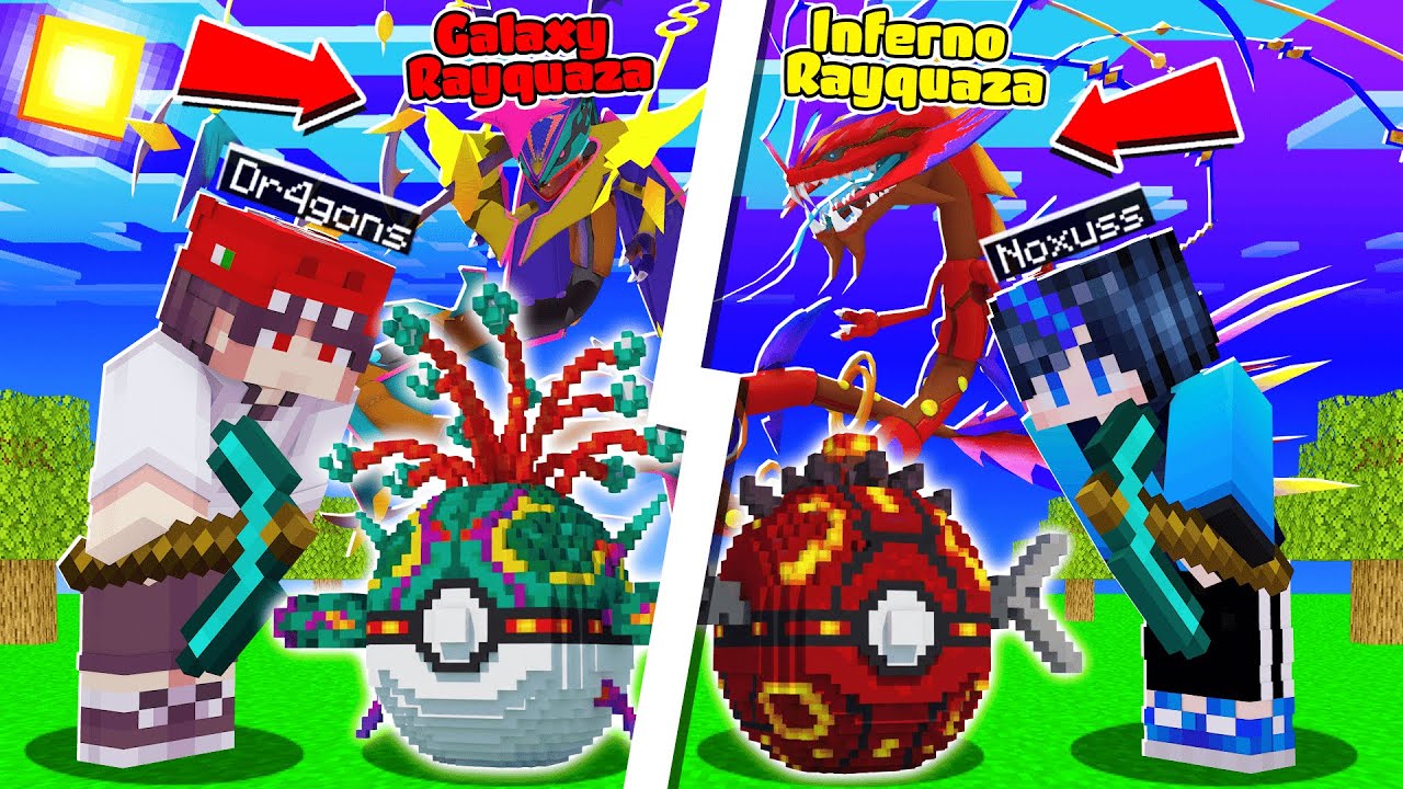 NOXUSS C&Ugrave;NG DR4GONS ĐẬP 1000🎁 LUCKY BLOCK HUYỀN THOẠI SINY TRONG MINECRAFT PIXELMON !!!