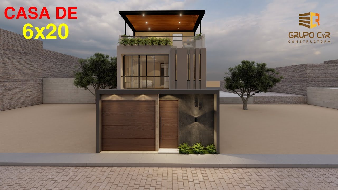 PLANO DE CASA DE 6x20 - CASA BELGICA