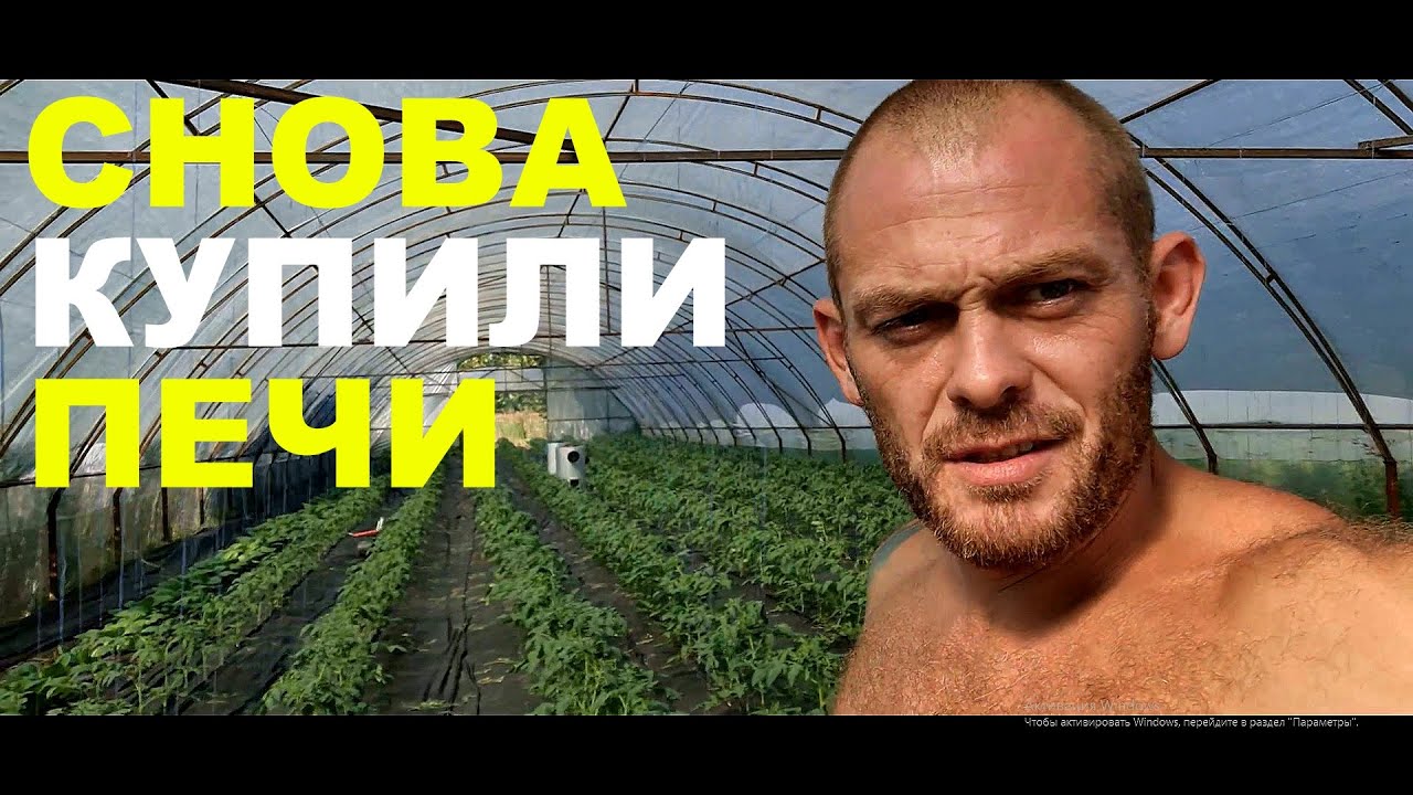 Купили ещё 2 печи. Уборка теплиц и высадка овощей в осень. Приёмка бани.