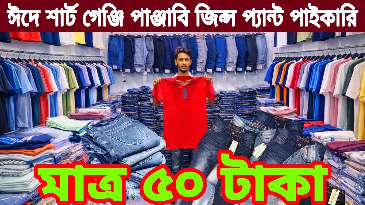 কেরানীগঞ্জ আলম মার্কেট শার্ট গেঞ্জি পাঞ্জাবি মাত্র ৫০ টাকা 🔥 জিন্স প্যান্ট ৯৯ টাকা Garments business