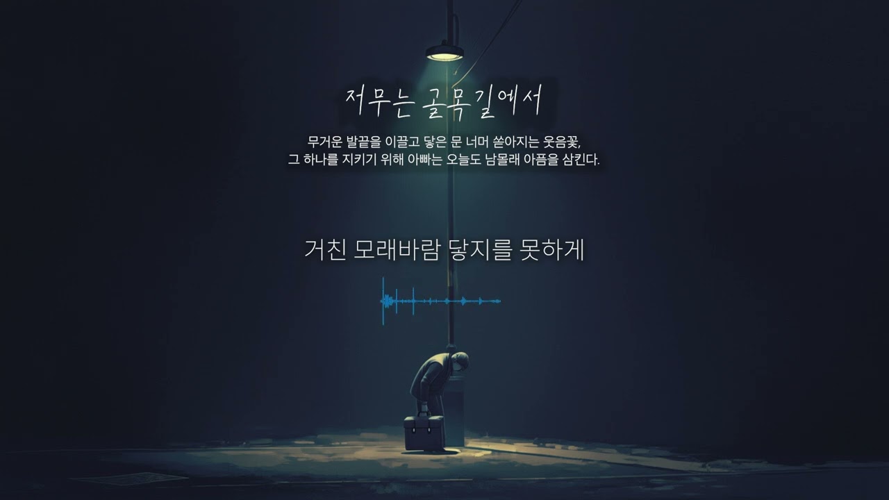 모서리를 깎아내며 버틴 하루, 가장의 무게를 담은 노래 '둥근 굳은살'