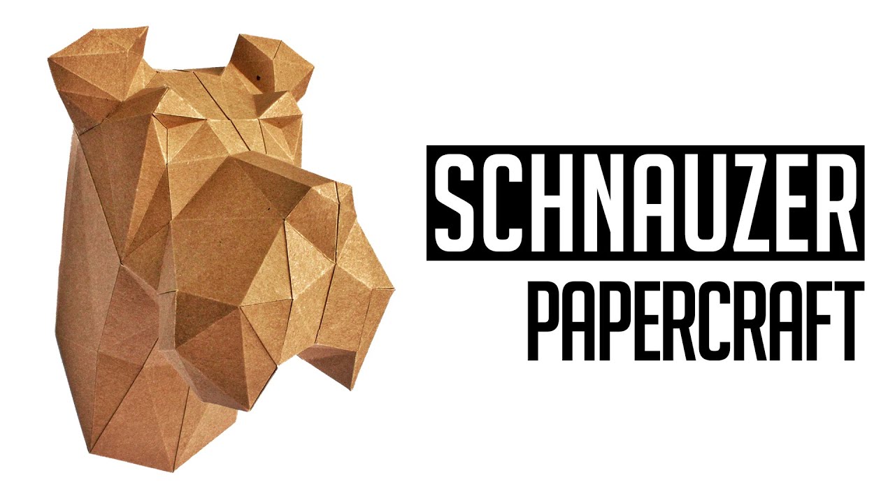 Schnauzer Papercraft | Plantilla GRATIS  🐾 🤎