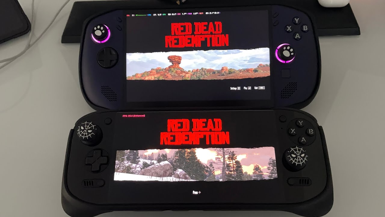 Legion Go S Z1 Extreme vs Ayn Odin 2 Portal Max Red Dead Redemption quick comparison #82fx 