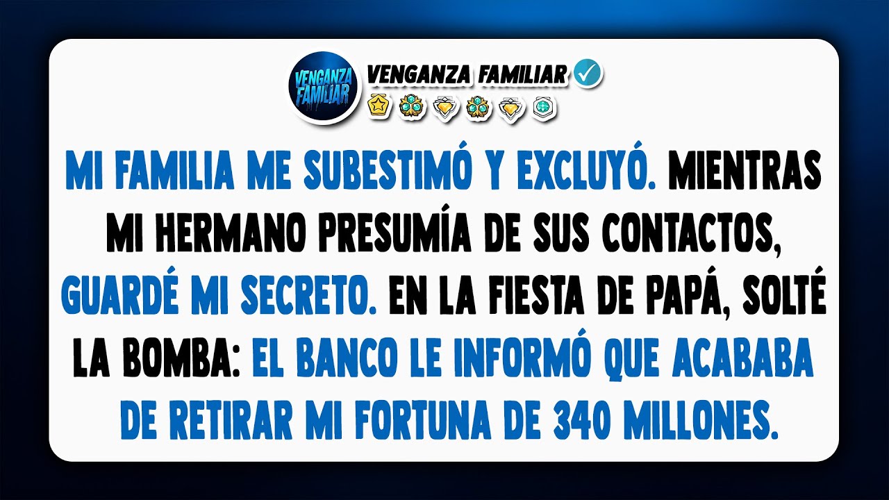 Me pidieron no ir a la jubilación de mi papá, pero el presidente del banco lo encontró.