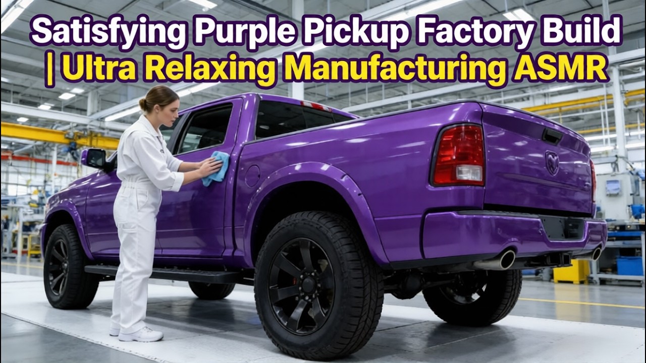 Satisfying Purple Pickup Factory Build | Ultra Relaxing Manufacturing ASMR
