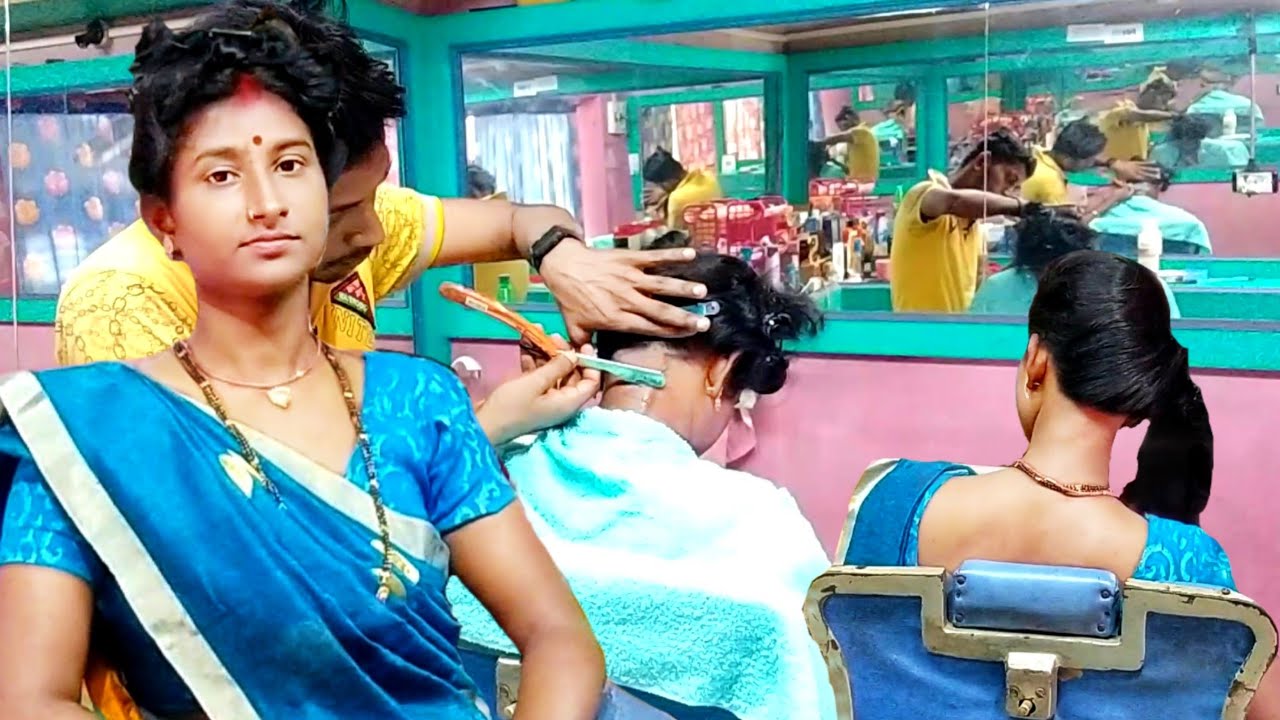 Female Nape Undercut || India Girl Nape Haircut || Ladies nape save