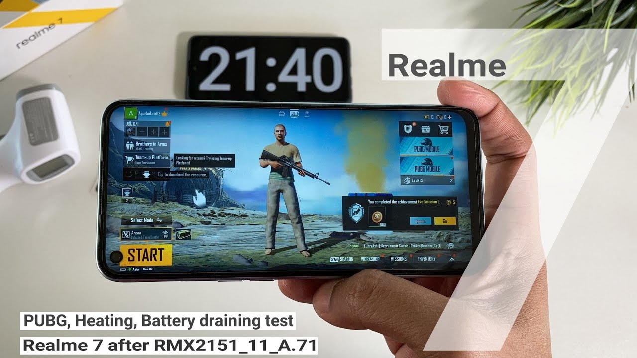 Realme 7 PUBG, Heating, Battery drain test after RMX2151_11_A.71