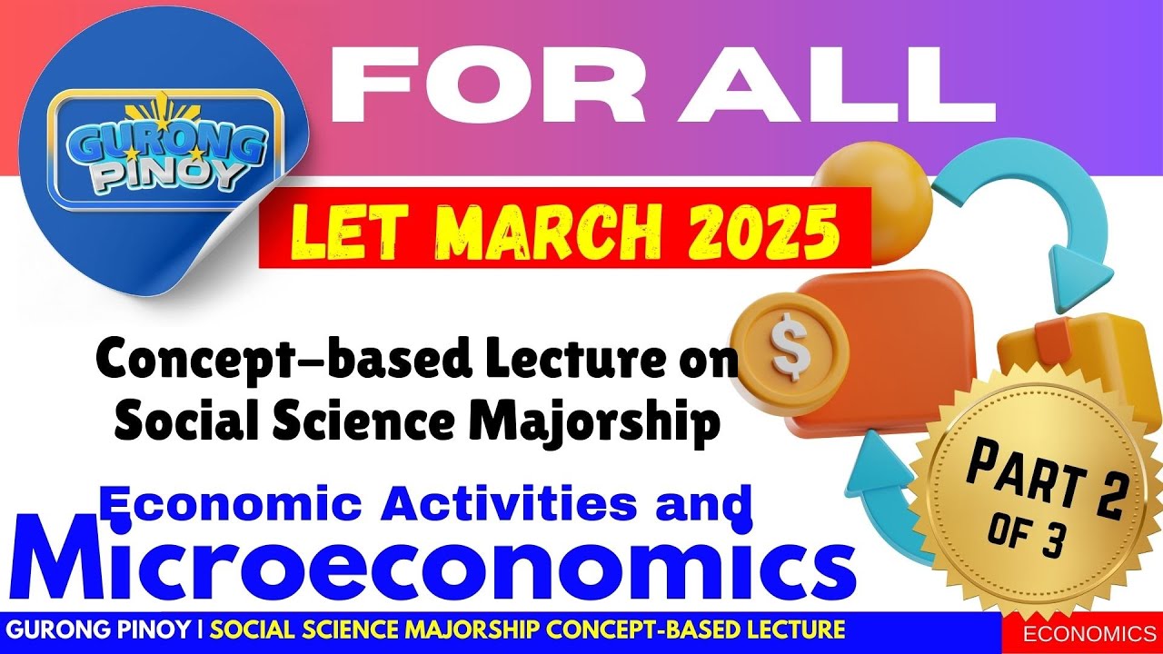 LET REVIEW | Gurong Pinoy - ECONOMICS [Part 2 of 3] Social Science Majorship - Coach Jun