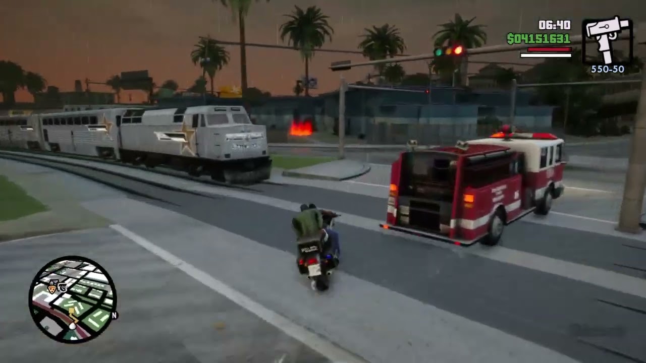 ATTENTION au TRAIN !! Grand Theft Auto: San Andreas &ndash; The Definitive Edition PS4 slim