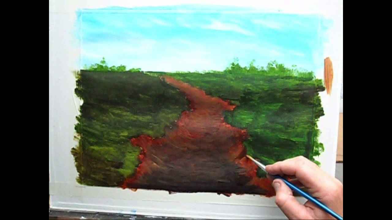 Paint a Dirt And Gravel Road ,Acrylic painting for beginners, #clive5art