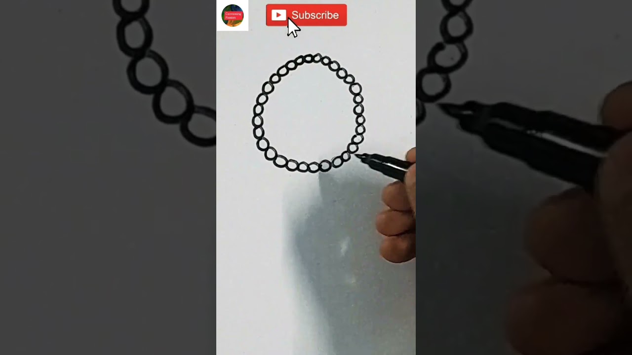 Necklace drawing (very easy) #shorts #ashortaday Canvassing Passion