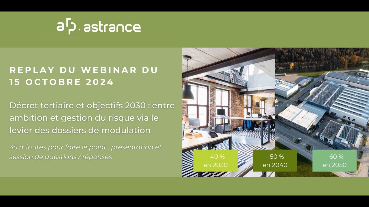Webinar : Décret tertiaire et objectifs 2030