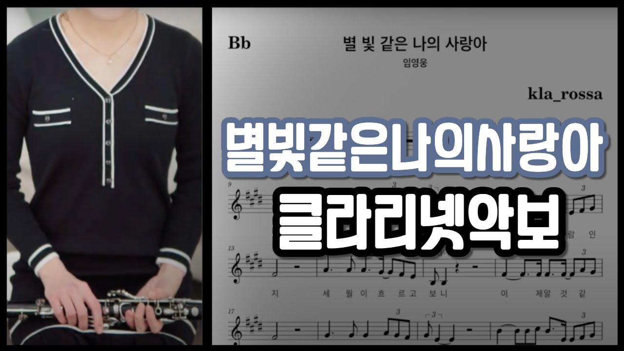 [4K 영상] 클라리넷 악보 - 별 빛 같은 나의 사랑아 (임영웅)