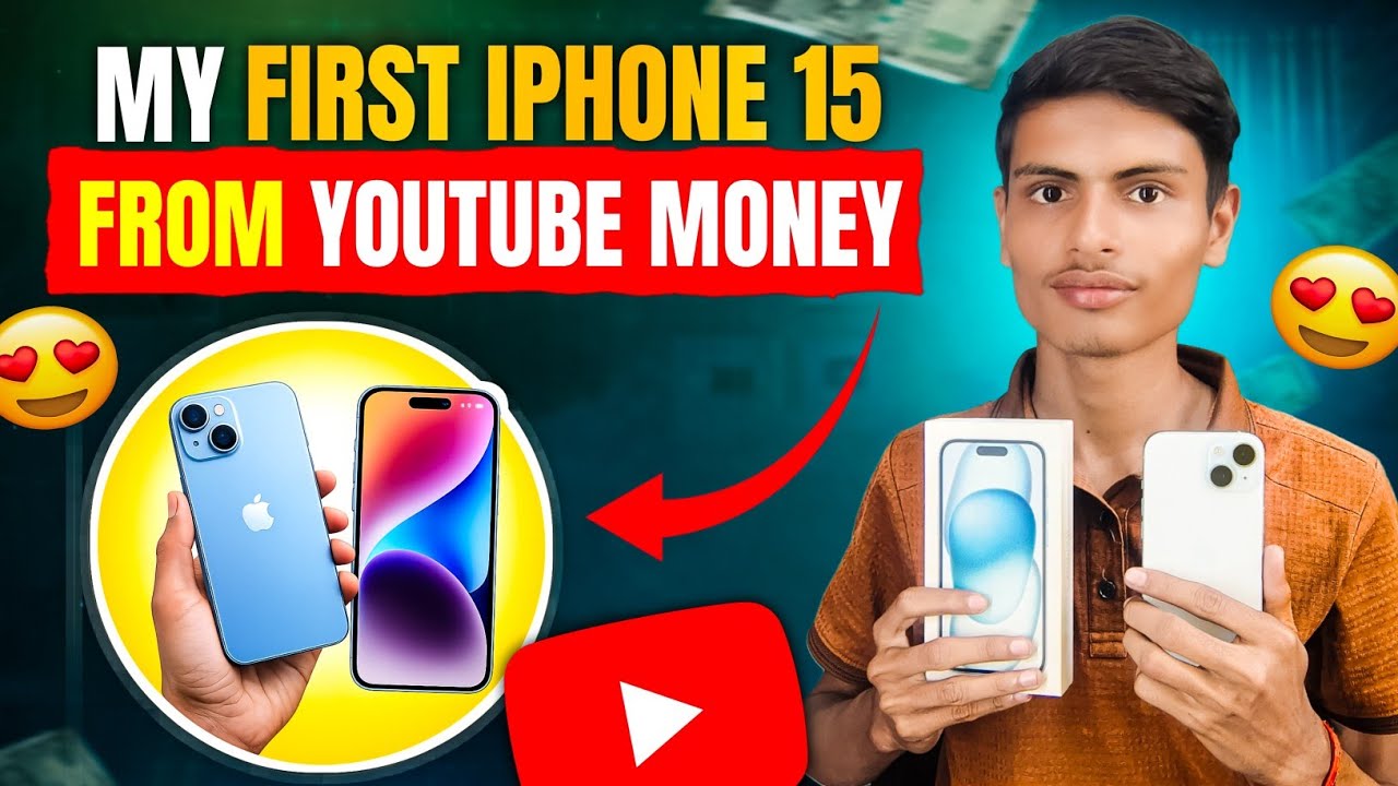 सपना सच कर दिखाया 🥹💪 | My New I Phone 15 From YouTube Money 🤑| Power Of Youtube ‎​